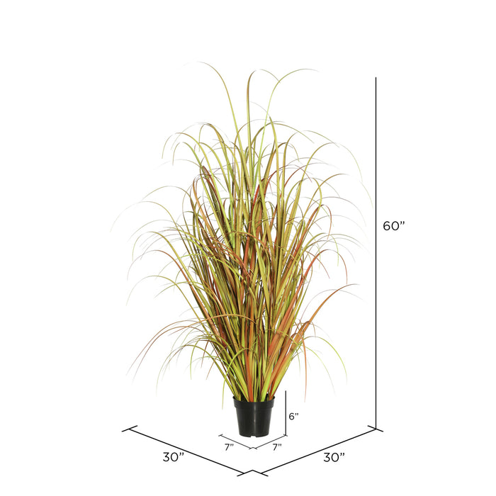 60" IFR PVC Mixed Grass Artificial Plant w/Pot -2 Tone Brown - TN170860