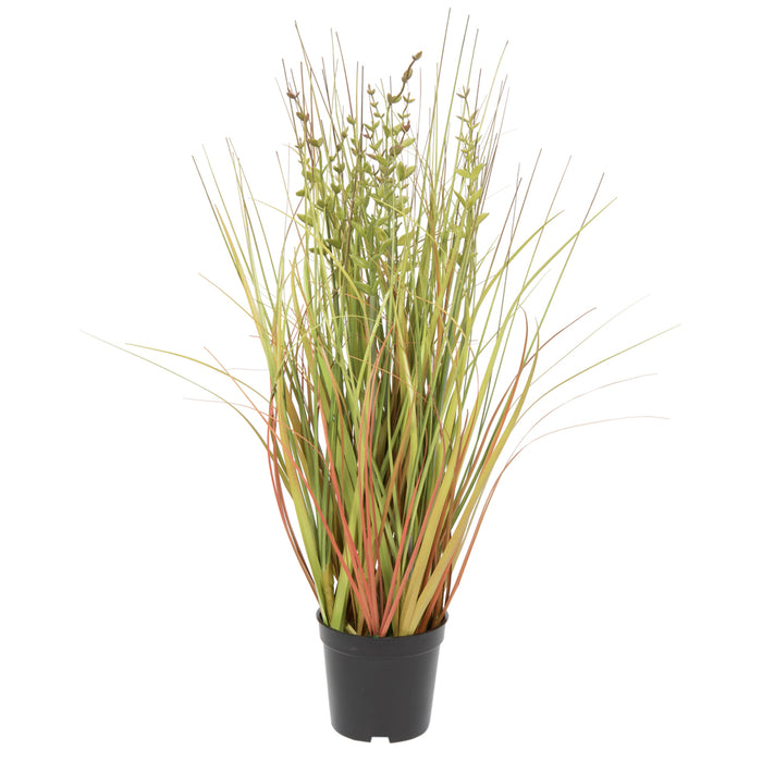 24" IFR PVC Mixed Grass Artificial Plant w/Pot -Green/Brown - TN171024