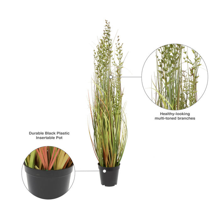 36" IFR PVC Mixed Grass Artificial Plant w/Pot -Green/Brown - TN171036