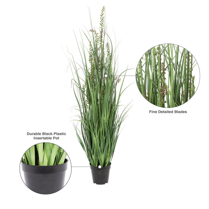 48" IFR PVC Sheep's Grass Artificial Plant w/Pot -Green - TN171248