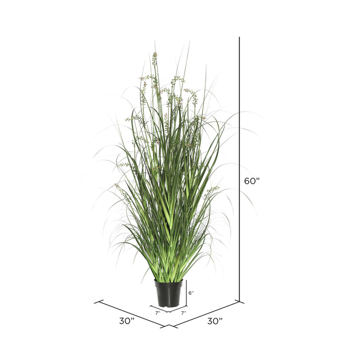 60" IFR PVC Sheep's Grasss Artificial Plant w/Pot -Green - TN171260