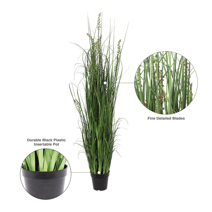 60" IFR PVC Sheep's Grasss Artificial Plant w/Pot -Green - TN171260