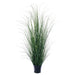 4' Outdoor UV-Resistant Artificial Tufted Hair Grass Plant w/Pot -Green - TN250148UV