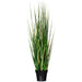 4' Outdoor UV-Resistant Artificial Evergold Grass Plant w/Pot -Green/Cream - TN251148UV