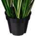 4' Outdoor UV-Resistant Artificial Evergold Grass Plant w/Pot -Green/Cream - TN251148UV