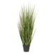 5' Outdoor UV-Resistant Artificial Evergold Grass Plant w/Pot -Green/Cream - TN251160UV
