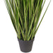 5' Outdoor UV-Resistant Artificial Evergold Grass Plant w/Pot -Green/Cream - TN251160UV