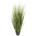 5' Outdoor UV-Resistant Artificial Evergold Grass Plant w/Pot -Green/Cream - TN251160UV