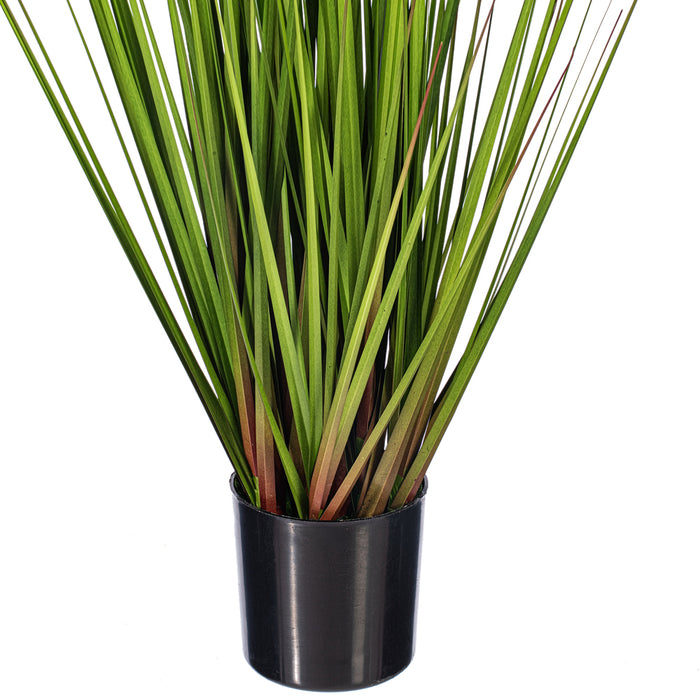24" Flax Grass Artificial Plant w/Pot -Green/Burgundy - TN251924