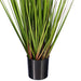 24" Flax Grass Artificial Plant w/Pot -Green/Burgundy - TN251924