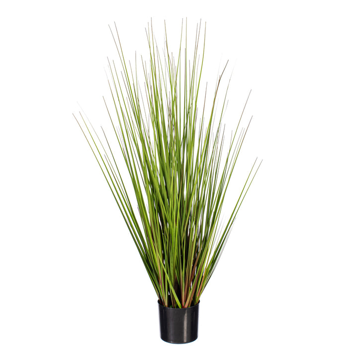 36" Flax Grass Artificial Plant w/Pot -Green/Burgundy - TN251936