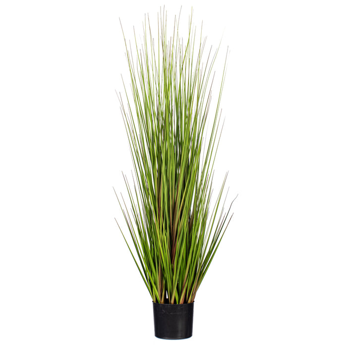 48" Flax Grass Artificial Plant w/Pot -Green/Burgundy - TN251948