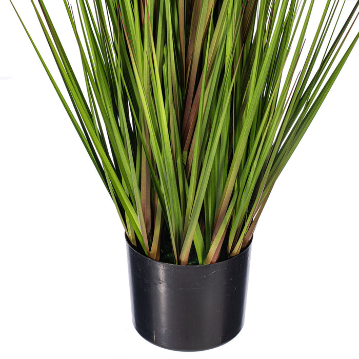 48" Flax Grass Artificial Plant w/Pot -Green/Burgundy - TN251948