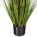 48" Flax Grass Artificial Plant w/Pot -Green/Burgundy - TN251948