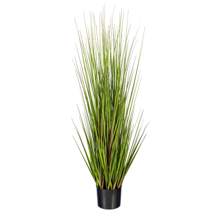 48" Flax Grass Artificial Plant w/Pot -Green/Burgundy - TN251948