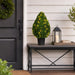 24" Outdoor UV-Resistant Artificial Boxwood Teardrop-Shaped Topiary w/Planter, Micro LED Pre-Lit -Green - TP171524LED