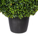 24" Outdoor UV-Resistant Artificial Boxwood Teardrop-Shaped Topiary w/Planter, Micro LED Pre-Lit -Green - TP171524LED