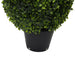 24" Outdoor UV-Resistant Artificial Boxwood Teardrop-Shaped Topiary w/Pot -Green - TP171524