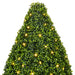 36" Outdoor UV-Resistant Artificial Boxwood Teardrop-Shaped Topiary w/Planter, Micro LED Pre-Lit -Green - TP171536LED