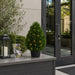 24" Outdoor UV-Resistant Artificial Cedar Teardrop-Shaped Topiary w/Planter, Micro LED Pre-Lit -Green - TP171624LED