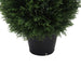 24" Outdoor UV-Resistant Artificial Cedar Teardrop-Shaped Topiary w/Pot -Green - TP171624