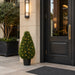36" Outdoor UV-Resistant Artificial Cedar Teardrop-Shaped Topiary w/Planter, Micro LED Pre-Lit -Green - TP171636LED