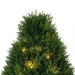 36" Outdoor UV-Resistant Artificial Cedar Teardrop-Shaped Topiary w/Planter, Micro LED Pre-Lit -Green - TP171636LED