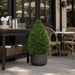 36" Outdoor UV-Resistant Artificial Cedar Teardrop-Shaped Topiary w/Pot -Green - TP171636