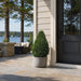 36" Outdoor UV-Resistant Artificial Cedar Teardrop-Shaped Topiary w/Pot -Green - TP171636
