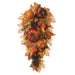 24" Artificial Pumpkin & Pinecone Teardrop Door Swag -Orange/Brown (Pack of 4) - VAP670-OR/BR