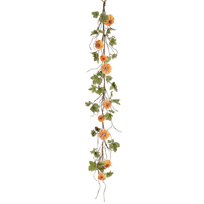 3'11" Pumpkin Vine Artificial Garland -Orange (Pack of 2) - VGP018-OR