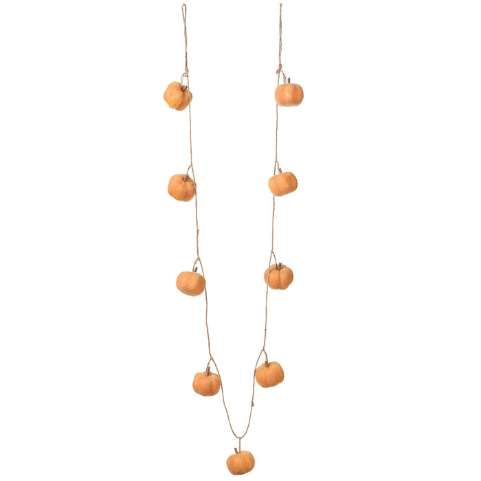 6'6" Felt Pumpkin Artificial Garland -Orange (Pack of 6) - VGP736-OR