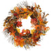 24" Artificial Acorn, Pumpkin & Feather Wreath -Fall (Pack of 4) - VQA505-FA