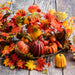 6"Hx9"W Artificial Bagged Assorted Pumpkin & Gourd -Orange/Brick (pack of 6) - VQP816-OR/BC