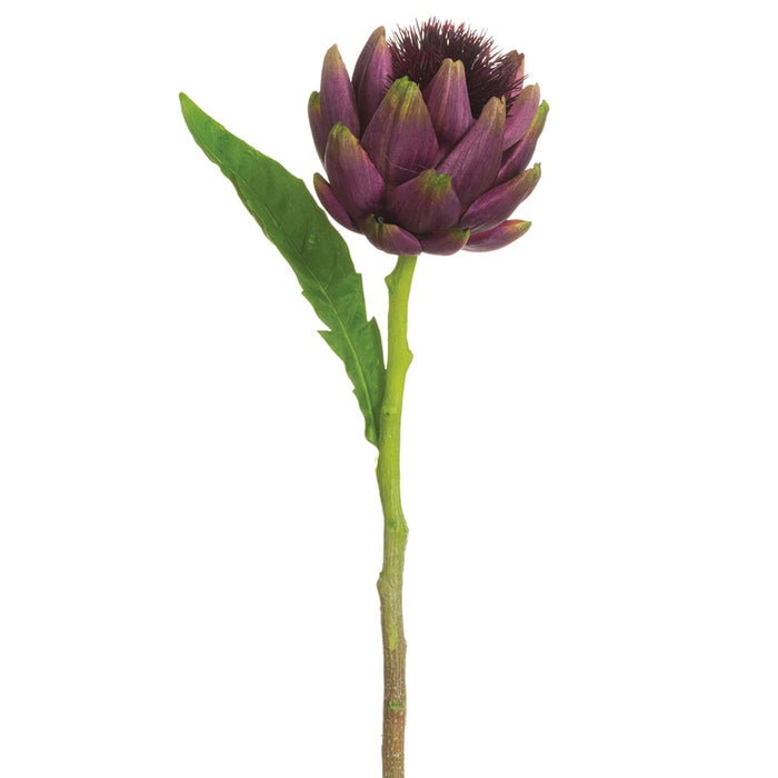 24" Fake Artichoke Stem -Eggplant (Pack of 12) - VSA398-EP/EP