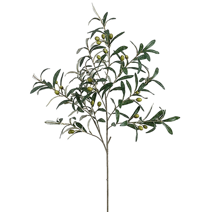 39" Artificial Olive Leaf Stem With Olives -Green (Pack of 12) - VSO229-GR