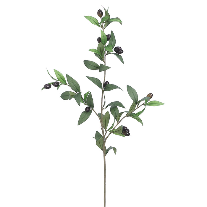 31.5" Artificial Olive Branch Spray -Green/Burgundy (pack of 12) - VSO366-GR/BU