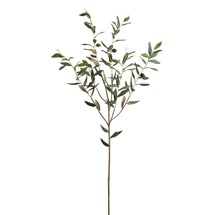 44" Silk Olive Leaf Stem With Olives -Green (Pack of 12) - VSO707-GR