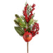18" Pomegranate, Pinecone & Pine Artificial Stem -Burgundy/Green (Pack of 12) - VSP021-BU/GR