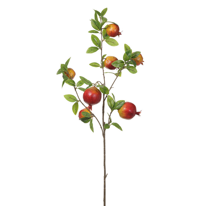 38" Pomegranate Artificial Branch Stem -Burgundy (Pack of 4) - VSP163-BU