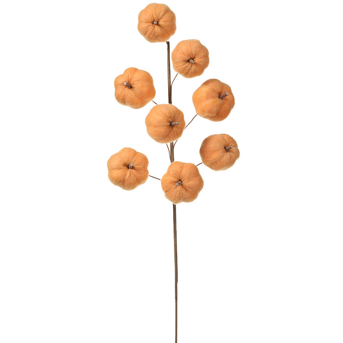 27.5" Artificial Felt Pumpkin Stem -Orange (pack of 6) - VSP738-OR
