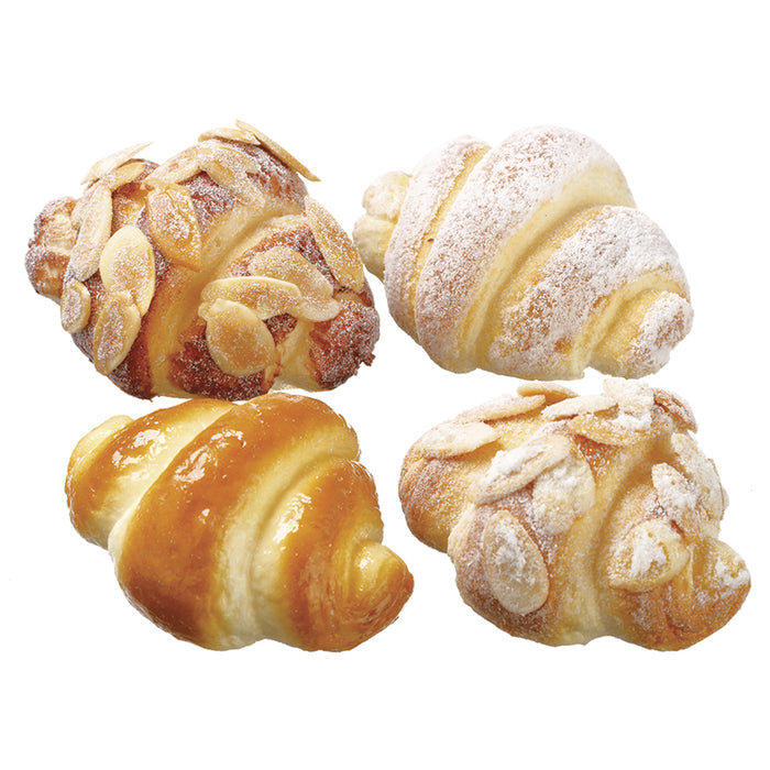 3" Artificial Bagged Assorted Mini Croissants -2 Tone Brown (pack of 12) - VTS085-BR/TT