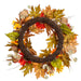 22" Artificial Sunflower, Pumpkin & Pinecone Wreath -Fall (Pack of 4) - VWP100-FA