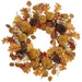24" Mixed Pumpkin, Pinecone & Oak Leaf Artificial Wreath -Mustard/Brown (Pack of 4) - VWP321-MD/BR