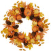 30" Mixed Pumpkin, Pinecone & Maple Leaf Artificial Wreath -Orange/Brown (Pack of 2) - VWP604-OR/BR