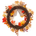 24" Artificial Pomegranate, Pod & Berry Wreath -Orange/Cream (Pack of 4) - VWP815-OR/CR