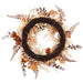 24" Artificial Pumpkin, Fern & Maple Leaf Wreath -Beige/Tan (Pack of 4) - VWP819-BE/TN