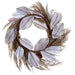 30" Artificial Pumpkin, Magnolia Leaf & Grass Wreath -Orange/Gray - VWP900-OR/GY