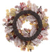 24" Mixed Peony Flower, Pumpkin & Berry Artificial Wreath -Mixed Colors (Pack of 4) - VWP922-MX