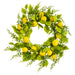 24" Artificial Lemon & Fern Greenery Wreath -Yellow (pack of 2) - VWX125-YE